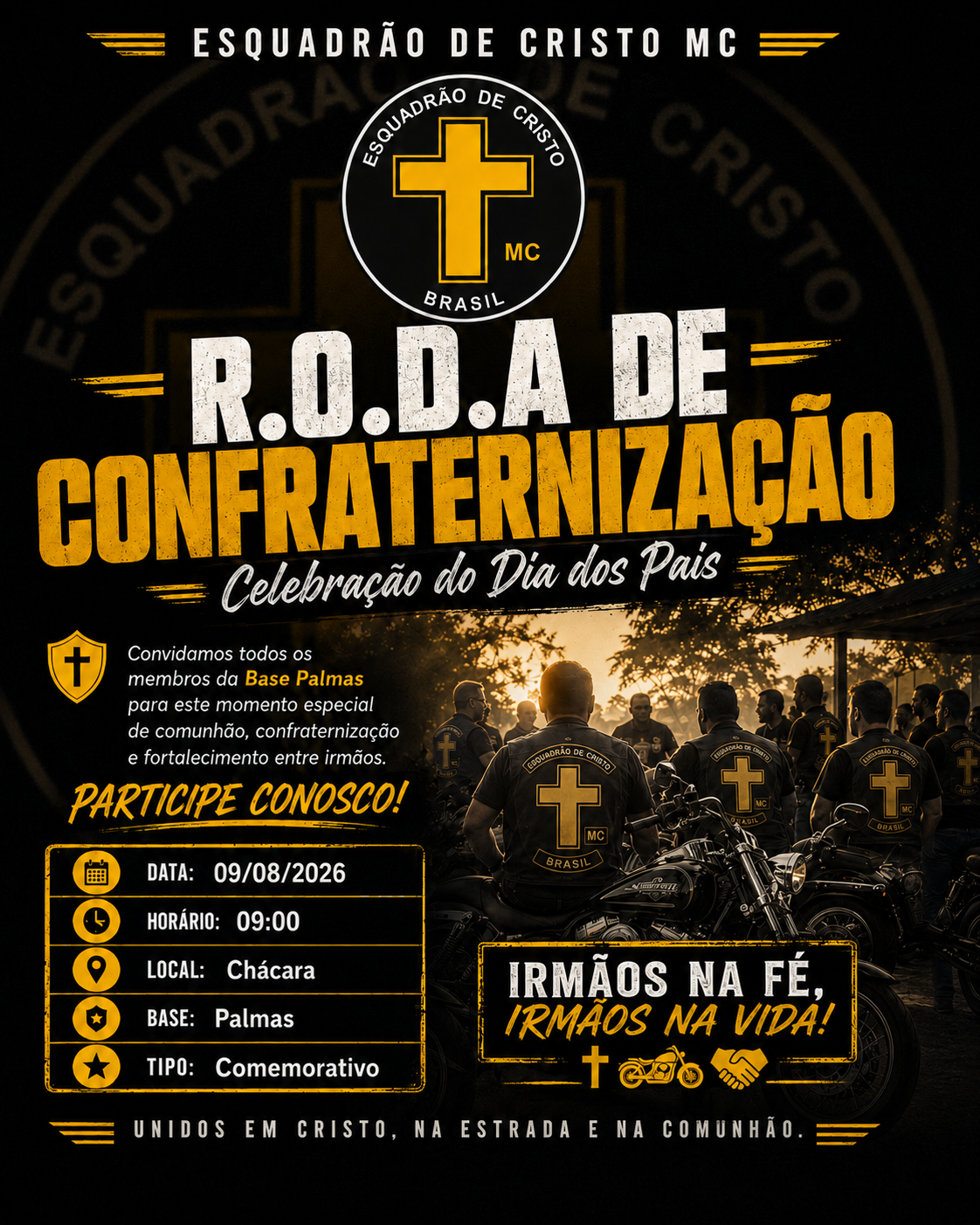CELEBRAÇÃO DO DIA DOS PAIS E RODA (CHÁCARA)